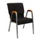 Flash Furniture Black Fabric Stackable Church Chair with Arms XU-DG-60156-BK-GG - alternate 6